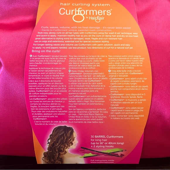 Curlformers For Long Hair 30 Barrel Curls No Heat No Damage Zipper Storage Bag - Picture 3 of 5